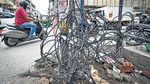 Wires in the open at Patel Nagar in New Delhi on Wednesday. (Sanchit Khanna/HT Photo) Wires in the open at Patel Nagar in New Delhi on Wednesday. (Sanchit Khanna/HT Photo)