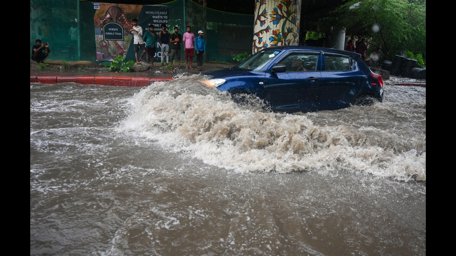 Heavy morning rain throws traffic out of gear in Noida