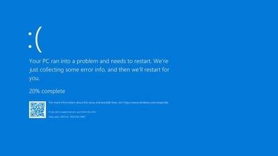 A typical Blue Screen of Death, or BSOD, error on Windows PCs, often when system privileges are incorrectly altered. A typical Blue Screen of Death, or BSOD, error on Windows PCs, often when system privileges are incorrectly altered.