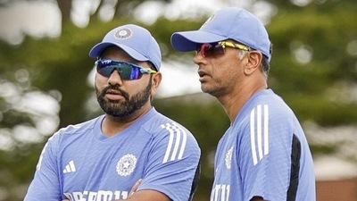Rohit Sharma and former coach Rahul Dravid Rohit Sharma and former coach Rahul Dravid