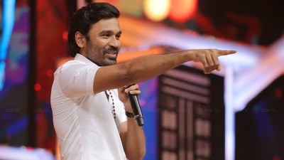 Dhanush at the audio launch of his film Raayan in Chennai. Dhanush at the audio launch of his film Raayan in Chennai.