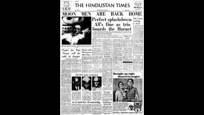 HT This Day: July 25, 1969 -- Moon men are back home: All’s fine as trio boards the Hornet (HT) HT This Day: July 25, 1969 -- Moon men are back home: All’s fine as trio boards the Hornet (HT)