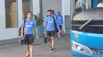 India head coach Gautam Gambhir and Hardik Pandya sat side-by-side in India's team bus India head coach Gautam Gambhir and Hardik Pandya sat side-by-side in India's team bus