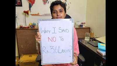 Snapshot of Kavya Karnatac who rejected the offer from Ambanis. (LinkedIn/@KavyaKarnatac) Snapshot of Kavya Karnatac who rejected the offer from Ambanis. (LinkedIn/@KavyaKarnatac)