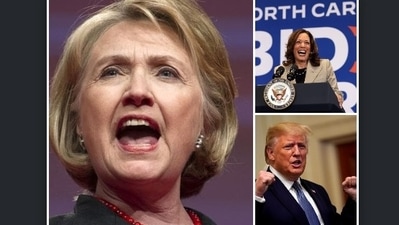 Hillary Clinton and her husband were among the first prominent Democrats to support Harris shortly after Biden declared his exit from the race. (AP)