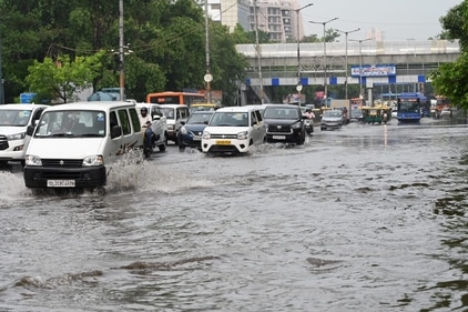 Waterlogging at ITO after rain in New Delhi on Wednesday. (Arvind Yadav/HT)
