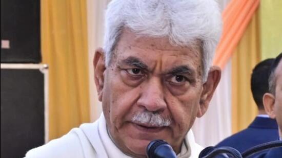 Jammu and Kashmir lieutenant governor Manoj Joshi on Wednesday dismissed four government employees, including two police constables, for their alleged involvement in narco-terrorism and anti-national activities. (HT file photo)