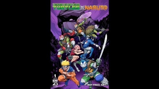 Naruto x Teenage Mutant Ninja Turtles' first edition will be released on November 13, 2024.(@NarutoVibe/X)