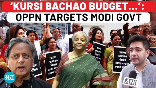 MPs from the INDIA bloc staged a dramatic walkout to protest what they called a "discriminatory" Union Budget.