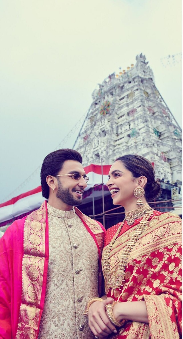 Deepika Padukone in temple jewellery