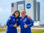 **EDS: IMAGE VIA @ISS_Research POSTED ON JUNE 1, 2024** Cape Canaveral: Astronauts Sunita Williams and Butch Wilmore ahead of an inaugural crewed test flight of Boeing�s Starliner spacecraft to the International Space Station from the Cape Canaveral Space Force Station. (PTI Photo) (PTI06_01_2024_000558B) **EDS: IMAGE VIA @ISS_Research POSTED ON JUNE 1, 2024** Cape Canaveral: Astronauts Sunita Williams and Butch Wilmore ahead of an inaugural crewed test flight of Boeing�s Starliner spacecraft to the International Space Station from the Cape Canaveral Space Force Station. (PTI Photo) (PTI06_01_2024_000558B)
