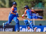 Richa Ghosh and Harmanpreet Kaur of India run between the wickets during the ACC Women's T20 Asia Cup 2024 Richa Ghosh and Harmanpreet Kaur of India run between the wickets during the ACC Women's T20 Asia Cup 2024
