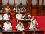 Karnataka Chief Minister Siddaramaiah speaks during the Karnataka Legislative Council session at Vidhana Soudha, in Bengaluru on Thursday.