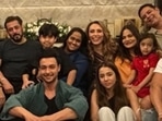 Salman Khan and his family posed with Iulia Vantur at her birthday party on Wednesday. Salman Khan and his family posed with Iulia Vantur at her birthday party on Wednesday.