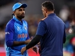 India's Head Coach, Rahul Dravid shakes hands with Suryakumar Yadav(AFP) India's Head Coach, Rahul Dravid shakes hands with Suryakumar Yadav(AFP)