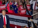 Donald Trump take stage at NC rally amid ‘USA USA USA’ chants (Photo by Logan Cyrus / AFP)