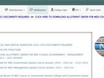 TN NEET UG counselling 2024: List of documents released