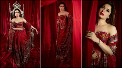 Tamannaah Bhatia's latest photoshoot is all about glamour and sartorial elegance as she redefines saree couture by incorporating modern elements to serve fresh ethnic fashion inspirations. Her pictures are doing the rounds on social media and fashion lovers are taking notes. We can't help but swoon over her chic looks. Scroll down to know more about her breathtaking appearance. (Instagram/@tamannaahspeaks) Tamannaah Bhatia's latest photoshoot is all about glamour and sartorial elegance as she redefines saree couture by incorporating modern elements to serve fresh ethnic fashion inspirations. Her pictures are doing the rounds on social media and fashion lovers are taking notes. We can't help but swoon over her chic looks. Scroll down to know more about her breathtaking appearance. (Instagram/@tamannaahspeaks)