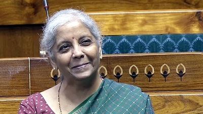 Finance minister Nirmala Sitharaman attends the proceedings of the Lok Sabha during the Monsoon Session of the Parliament, in New Delhi. (SansadTV) Finance minister Nirmala Sitharaman attends the proceedings of the Lok Sabha during the Monsoon Session of the Parliament, in New Delhi. (SansadTV)