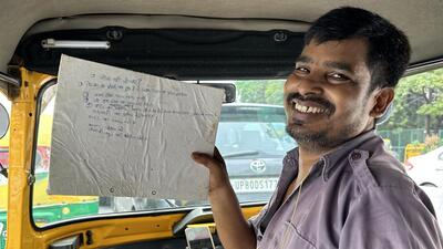 Auto rickshaw driver Kuldeep Prasad. (HT Photo) Auto rickshaw driver Kuldeep Prasad. (HT Photo)