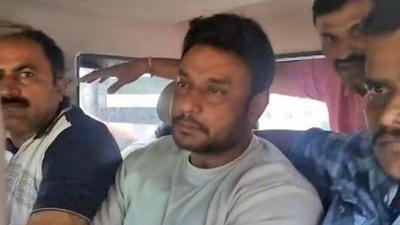 Actor Darshan, currently in police custody, is an accused in the murder of S Renukaswamy. (ANI) Actor Darshan, currently in police custody, is an accused in the murder of S Renukaswamy. (ANI)