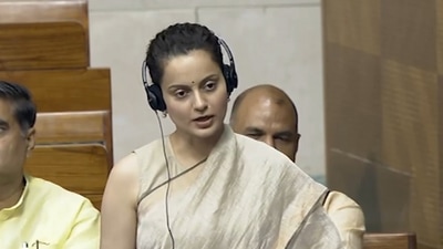 Kangana Ranaut gave her first speech in the Parliament. Kangana Ranaut gave her first speech in the Parliament.