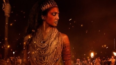 Malavika Mohanan in a still from Vikram-starrer Thangalaan. Malavika Mohanan in a still from Vikram-starrer Thangalaan.