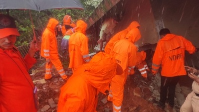 NDRF carried out rescue operations in Lavasa (Yogesh Naik)