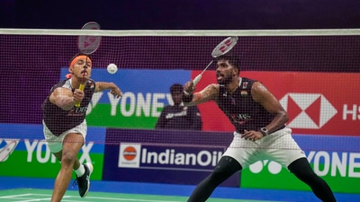 India's Chirag Shetty and Satwiksairaj Rankireddy in action (PTI) India's Chirag Shetty and Satwiksairaj Rankireddy in action (PTI)