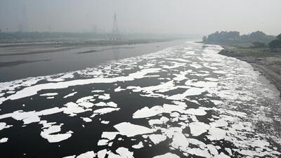 Polluted Yamuna in winter 2023. (Representational photo/HT Archive)