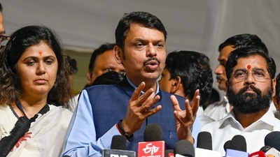 Mumbai: Maharashtra Deputy CM Devendra Fadnavis along with Chief Minister Eknath Shinde. (PTI) Mumbai: Maharashtra Deputy CM Devendra Fadnavis along with Chief Minister Eknath Shinde. (PTI)