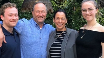 Kamala Harris stepdaughter, Ella Emhoff, shared a story on Instagram to back her stepmom against JD Vance's 'childless' comment. (Insta/Harris) Kamala Harris stepdaughter, Ella Emhoff, shared a story on Instagram to back her stepmom against JD Vance's 'childless' comment. (Insta/Harris)
