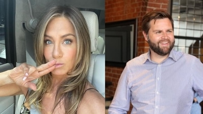 Jennifer Aniston criticised JD Vance for his ‘Childless cat ladies’ comment. (@jenniferaniston/Instagram, @JDVance/X)