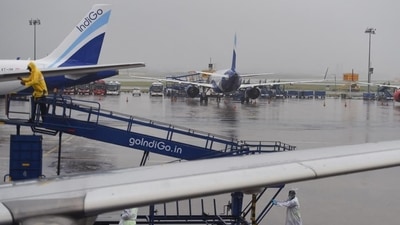 Chennai: Aeroplanes stand parked amid low visibility as operation of several flights were delayed due to heavy rain in Chennai, on Friday (PTI) (PTI/ File/ Representational) Chennai: Aeroplanes stand parked amid low visibility as operation of several flights were delayed due to heavy rain in Chennai, on Friday (PTI) (PTI/ File/ Representational)