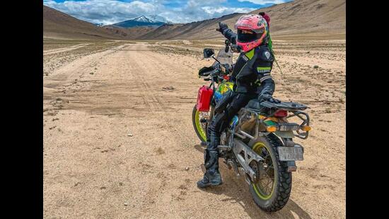 The moto vlogger rides with AirTags on her motorcycle and in her jacket as a safety measure.