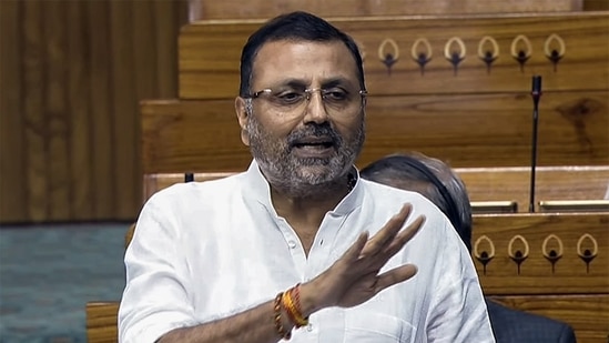  BJP MP Nishikant Dubey speaks in the Lok Sabha. (ANI)