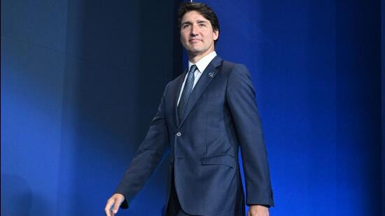 Canada's Prime Minister Justin Trudeau arrives at a Ukraine Compact initiative on the sidelines of the NATO Summit at the Walter E. Washington Convention Center in Washington, DC, on July 11. (AFP)