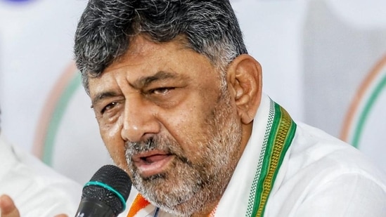 Deputy chief minister of Karnataka DK Shivakumar. (ANI)(HT_PRINT) Deputy chief minister of Karnataka DK Shivakumar. (ANI)(HT_PRINT)
