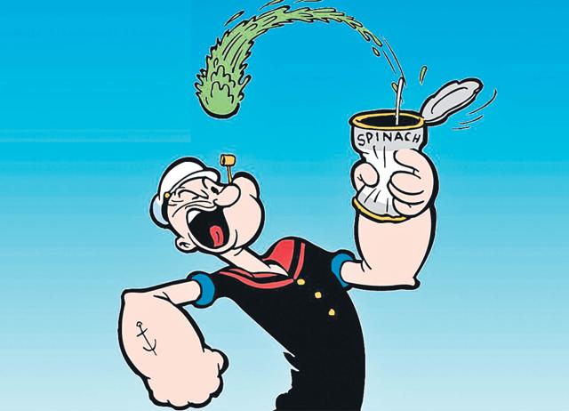 Popeye is single-handedly responsible for making spinach seem delicious. Popeye is single-handedly responsible for making spinach seem delicious.