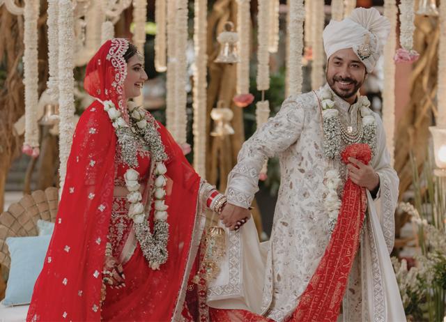 Shivaleeka Oberoi’s and Abhishek Pathak’s pheras were captured in movie-worthy frames. (EPIC STORIES) Shivaleeka Oberoi’s and Abhishek Pathak’s pheras were captured in movie-worthy frames. (EPIC STORIES)