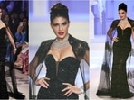 Jacqueline Fernandez dazzled at Indian Couture Week in a stunning black off-shoulder gown.(Instagram/@fdciofficial) Jacqueline Fernandez dazzled at Indian Couture Week in a stunning black off-shoulder gown.(Instagram/@fdciofficial)