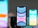 iPhone prices cut: iPhones are displayed during an event in Cupertino, California. iPhone prices cut: iPhones are displayed during an event in Cupertino, California.