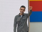Alphabet CEO Sundar Pichai speaks at a Google I/O event in Mountain View, California. (AP) Alphabet CEO Sundar Pichai speaks at a Google I/O event in Mountain View, California. (AP)