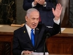 Israeli Prime Minister Benjamin Netanyahu addresses a joint meeting of Congress at the U.S. Capitol in Washington
