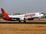 A SpiceJet passenger Boeing 737-800 aircraft.