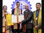Sundar Pichai received an honorary degree in an event organised by IIT Kharagpur. Sundar Pichai received an honorary degree in an event organised by IIT Kharagpur.
