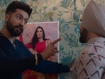 Vicky Kaushal and Ammy Virk in a still from Bad Newz. Vicky Kaushal and Ammy Virk in a still from Bad Newz.