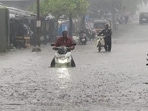 Heavy rain across Mumbai leads to waterlogging. ( Praful Gangurde /HT Photo )