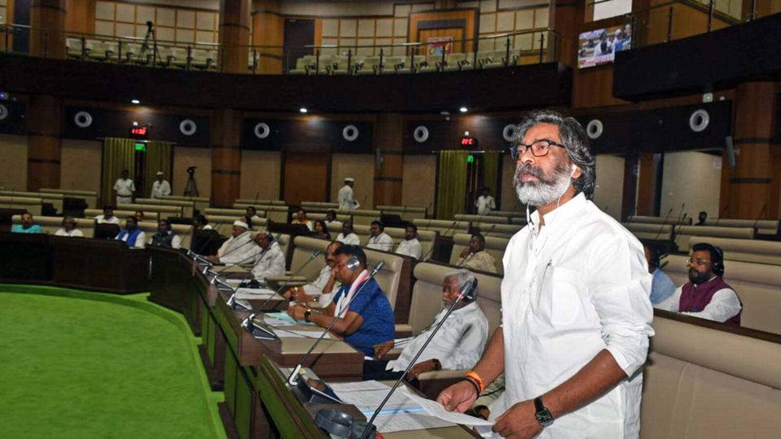 Jharkhand assembly monsoon session begins, BJP stages sit-in outside