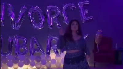 A video of a woman dancing to celebrate her divorce has gone viral online. A video of a woman dancing to celebrate her divorce has gone viral online.
